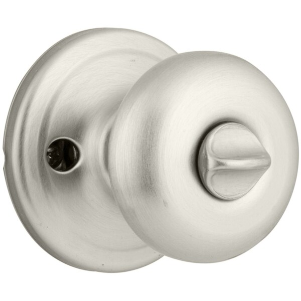 Clear Pack Juno Privacy Lock W/ RCAL Latch and RCS Strike Satin Nickel Finish